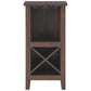 Wooden Wine Cabinet With X Shaped Wine Rack