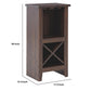 Wooden Wine Cabinet With X Shaped Wine Rack