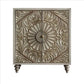 Wine Cabinet With Polyresin Floral Design