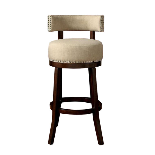 Lynsey Contemporary 29" Bar Stool With Linen Cushion, Set Of 2