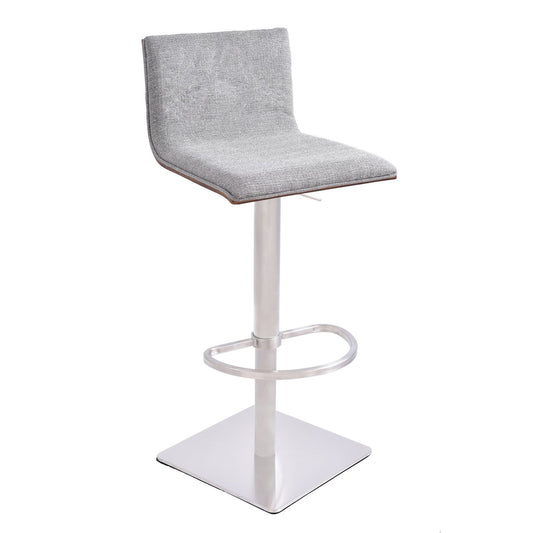 Fabric Wooden Back Adjustable Bar Stool With Hydraulic