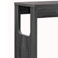 Transitional Style Wooden Bar Table With 3 Tier Side Shelves