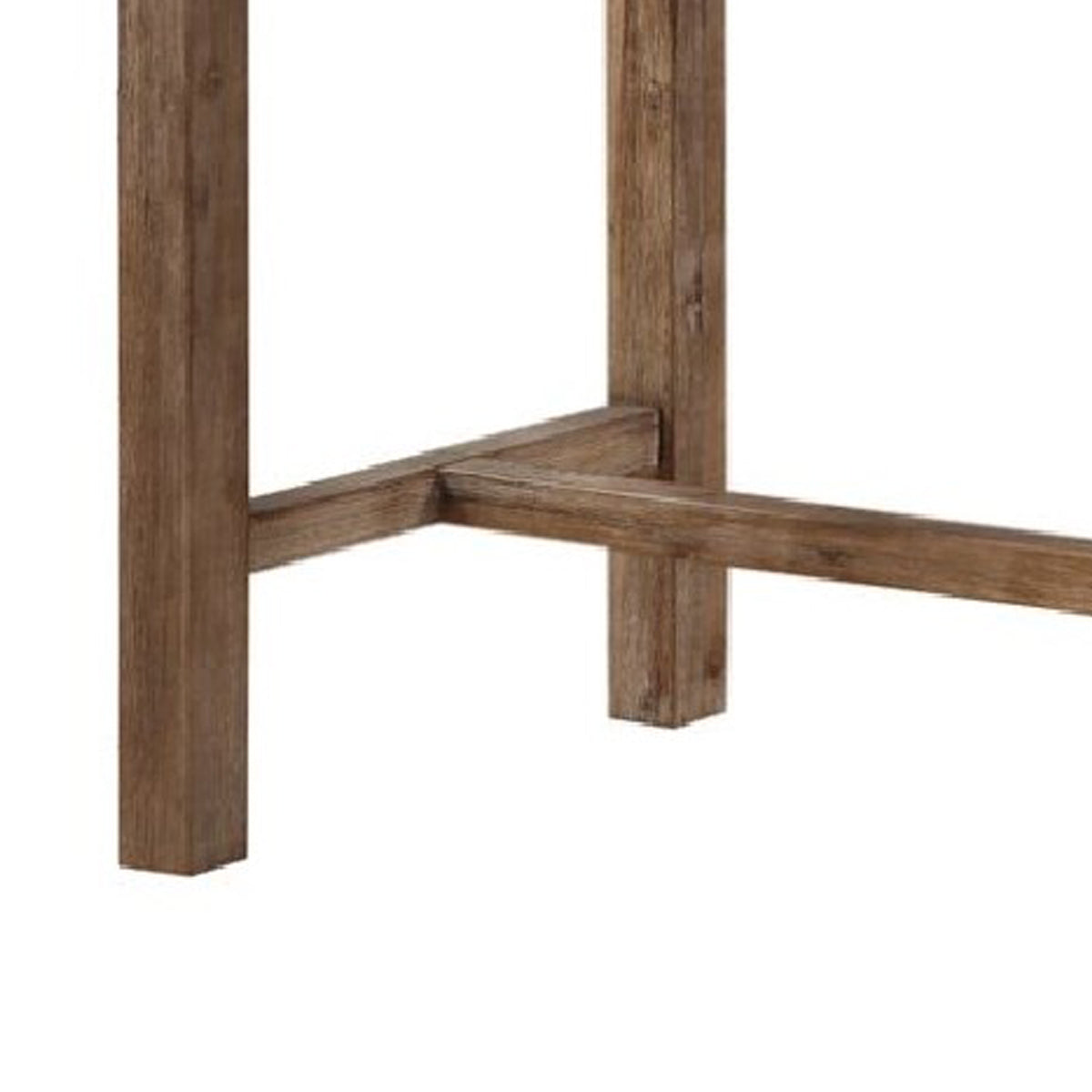 Rectangular Wooden Frame Pub Table With Trestle Base