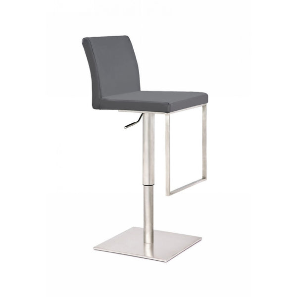 Swivel Metal Bar Stool With Adjustable Height And Footrest