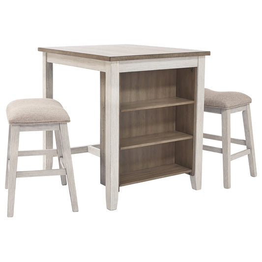 3 Piece Counter Height Table And Bar Stool Set