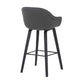 29.5 Inches V Stitched Leatherette Bucket Seat Bar Stool