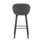 29.5 Inches V Stitched Leatherette Bucket Seat Bar Stool