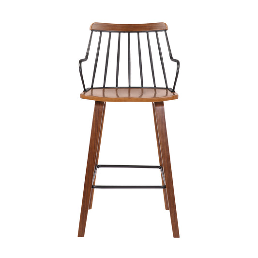 Counter Height Bar Stool With Spindle Back