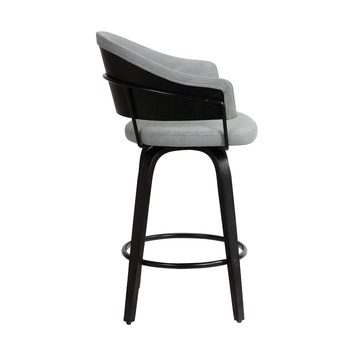 26 Inch Round Seat Leatherette Bar Stool