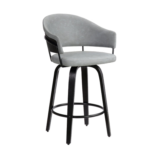 26 Inch Round Seat Leatherette Bar Stool