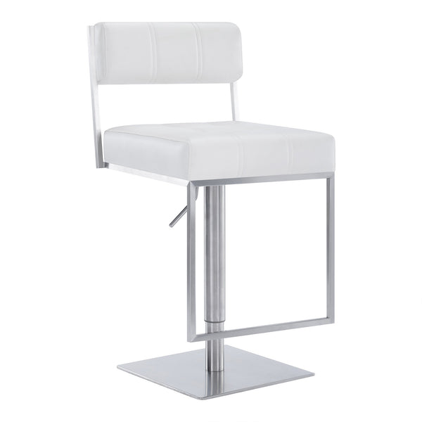 Metal And Leatherette Bar Stool