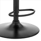 20 Inch Metal And Leatherette Swivel Bar Stool