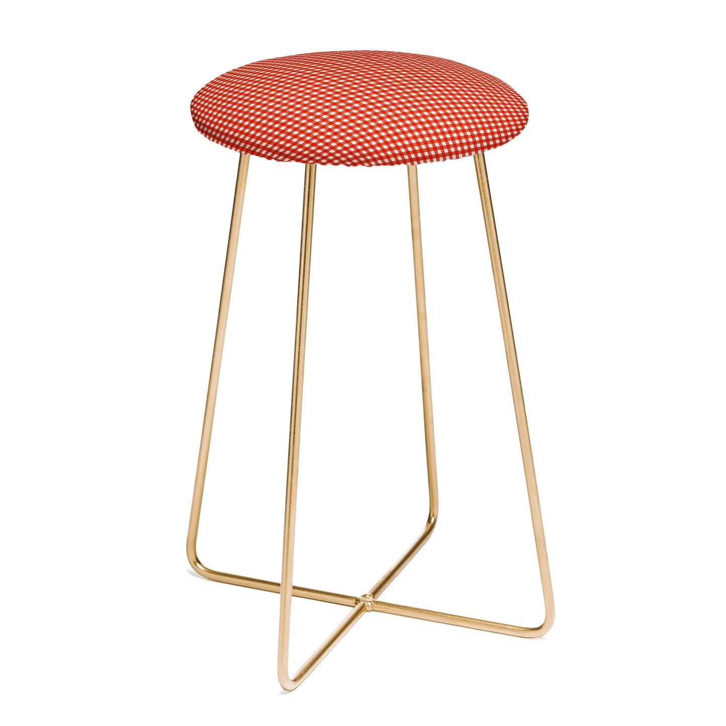 Gingham Counter Stool